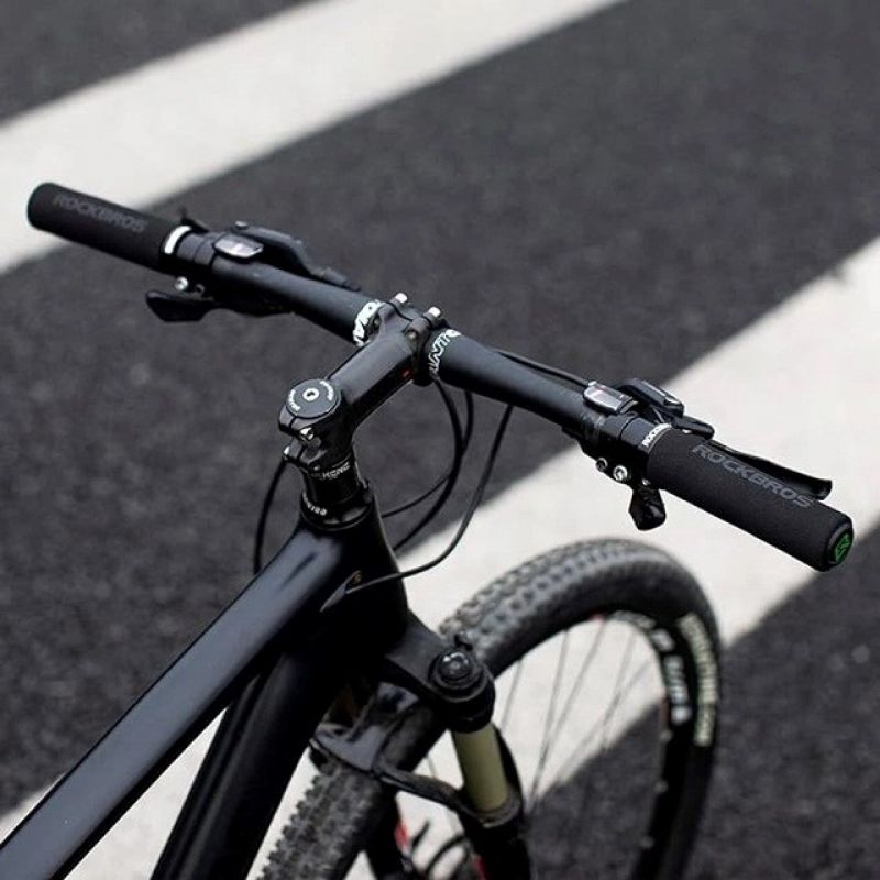 5. Rockbros BT1001BKRD Foam Bicycle Grips for Handlebars – Black and Red
