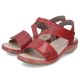 16. Rieker W RKR685 comfortable leather sandals red