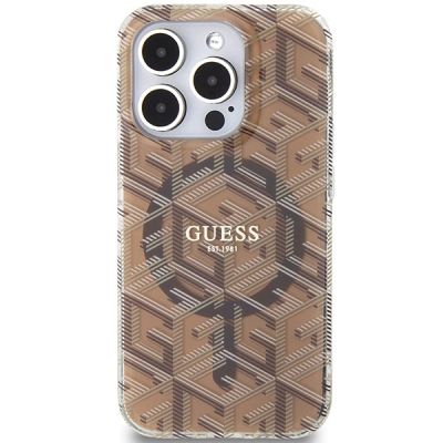 3. Guess IML GCube MagSafe case for iPhone 15 Pro - brown