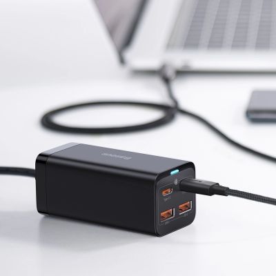 11. Baseus GaN3 Pro fast universal GaN charger 2 x USB Type C / 2x USB 100W PD3.0, QC4.0 +, AFC black (CCGP000101)