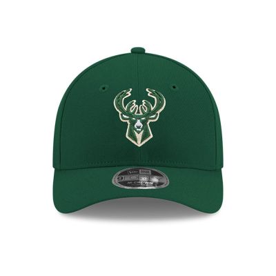 2. New Era 9FORTY Milwaukee Bucks NBA Team M-Crown Dark Green Snapback Cap - 60755461