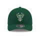 2. New Era 9FORTY Milwaukee Bucks NBA Team M-Crown Dark Green Snapback Cap - 60755461