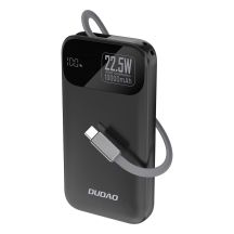 Dudao K31 10000 mAh 22.5W PD Powerbank with Built-in Cable - Black