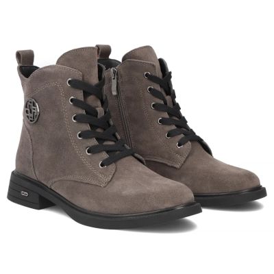 4. Women's leather ankle boots suede gray Filippo DBT7997