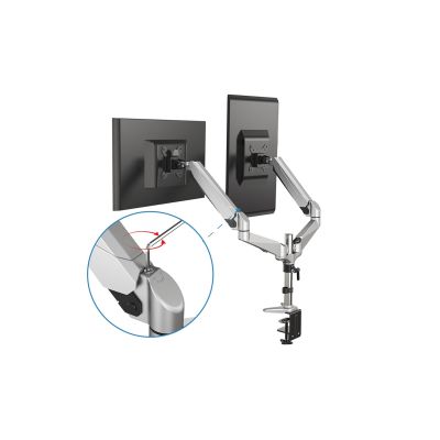 4. Digitus Universal Dual Monitor Desk Mount with Gas Spring