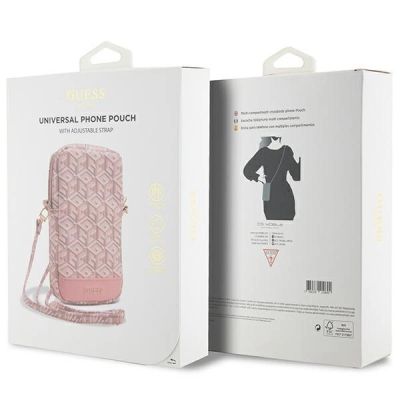 5. Guess Zip GCube Bottom Stripe phone bag - pink