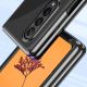 5. Plating Case case for Samsung Galaxy Z Fold 4 cover with a metallic frame blue