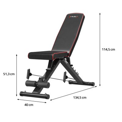 6. L1217 HMS Adjustable Folding Cable Exercise Bench