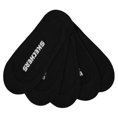 3. Skechers 5pk Womens Non Terry Socks S110703-BLK Black 36-40