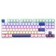 6. Machenike K500B-B87 Wired Mechanical Gaming Keyboard with Backlight, Red Switch - White
