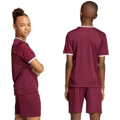 4. adidas Entrada 26 Jersey burgundy kids' T-shirt JZ2530