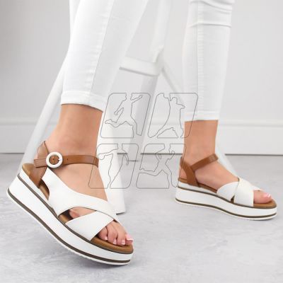 4. Vinceza W JAN303 white wedge sandals