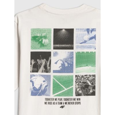 7. Boy's loose T-shirt with print 4F 4FJRSS26TTSHM4277-10S