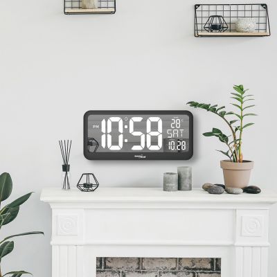 7. GREENBLUE LCD WALL CLOCK WITH TEMPERATURE SENSOR GB214