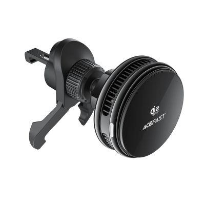 2. Acefast D66 Magnetic Car Air Vent Mount with Qi2 25W Wireless Charging and Cooling - Black