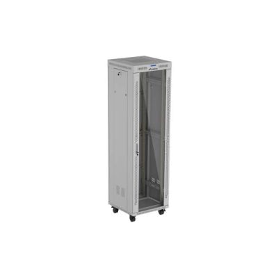 22. LANBERG FLOOR RACK CABINET 19" 42U 600X600 GRAY GLASS DOOR LCD (FLAT PACK) V2