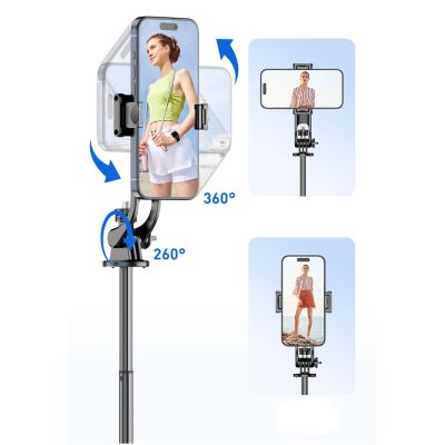 16. Selfie stick WC1Y2S 1.3m aluminum alloy telescopic tripod with phone holder - black