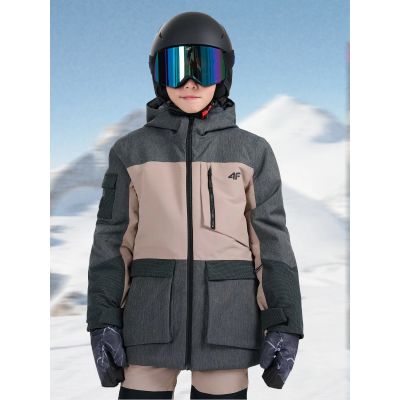 10. Children's snowboard jacket 10000 membrane 4F 4FJRAW25TTJAU1039-82S