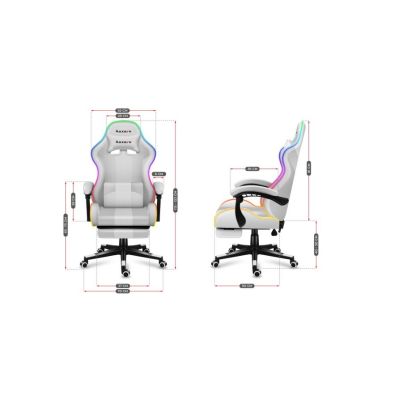 28. Huzaro Force 4.7 RGB White Gaming Chair