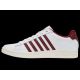5. K-swiss sneakers COURT TIEBREAK II WHITE/TIBETAN RED/SNOW WHITE-M (04413-152-M)