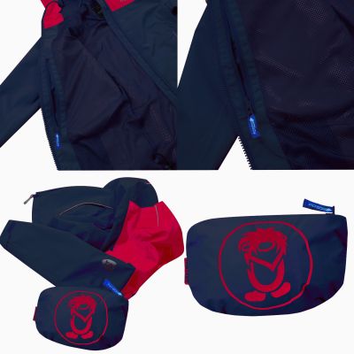 3. Trollkids Kids Bergen Jacket Rain Jacket for Boys/Girls bright red/mystic blue (610-410)