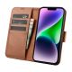 3. iCarer Wallet Case 2in1 Cover iPhone 14 Plus Anti-RFID Leather Flip Case Brown (WMI14220727-BN)