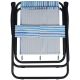 14. CAMPING CHAIR WITH ARMRESTS 52x44x75CM FOLDING BLUE LINES