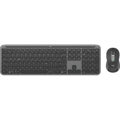 9. Logitech MK950 Signature for Business Keyboard Mouse Included Office RF Wireless + Bluetooth QWERTZ German Graphite