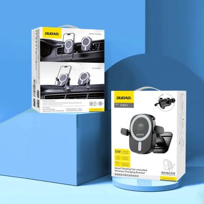 11. Dudao FW11 Car Phone Holder with 15W Inductive Charger for Air Vent/Cockpit - Black