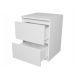5. M2 MALWA BEDSIDE TABLE 2 DRAWERS WHITE 2 PIECES