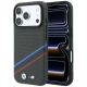 BMW M Quadrille Kevlar Print Tricolor Lines & Metal Logo MagSafe Case for iPhone 18 Pro Max / 17 Pro Max - Dark Gray