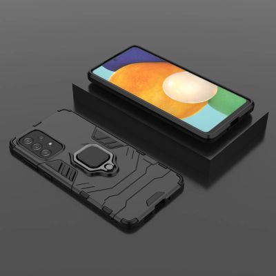 8. Ring Armor tough hybrid case cover + magnetic holder for Samsung Galaxy A73 black