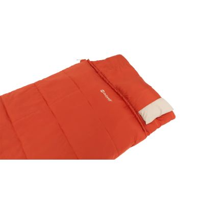 2. Outwell Contour Lux Adult Rectangular Polyester Sleeping Bag Red
