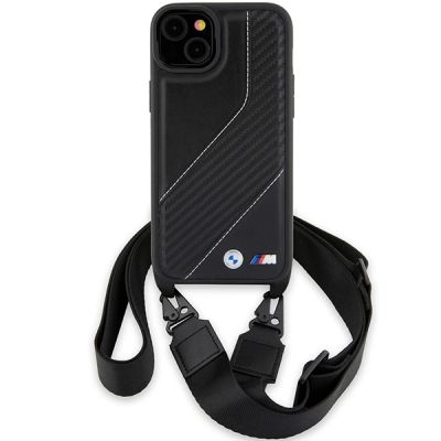 8. BMW M Edition Carbon Stripe & Strap case for iPhone 15 / 14 / 13 - black