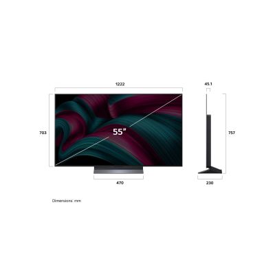 4. LG OLED55C51LA OLED EVO 55'' 4K Ultra HD 120 Hz TV WebOS Dolby Digital Black