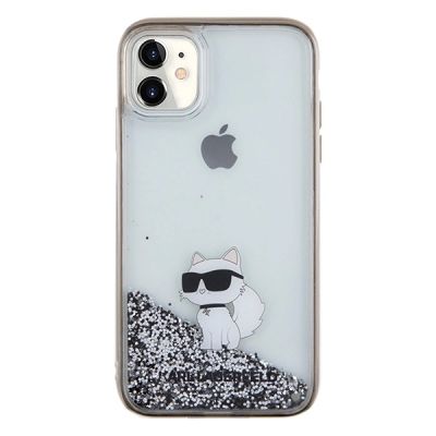 3. Karl Lagerfeld Liquid Glitter Choupette case for iPhone 11 / Xr - transparent