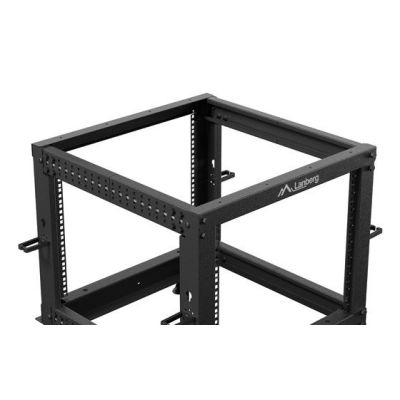 3. OPEN RACK 19" 9U 600X600-1100 ADJUSTABLE BLACK LANBERG