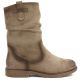 2. Women's insulated ankle boots with a ruffled upper, beige M.Daszyńskie SA296-5