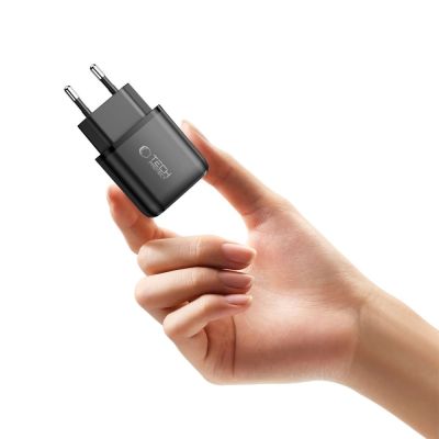 6. Tech-Protect NCA45W-GAN 2-Port 45W Wall Charger with USB-C Cable - Black