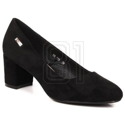 12. Suede high heel pumps Sergio Leone W SK314D black