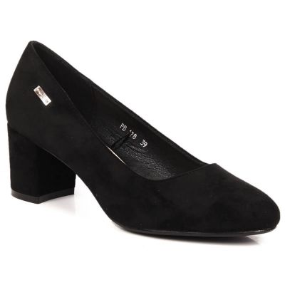 12. Sergio Leone W SK314D Suede Heeled Pumps Black
