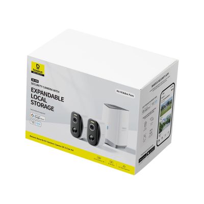 4. Baseus Security N1 2K Outdoor Monitoring Kit (2 Cameras) – White