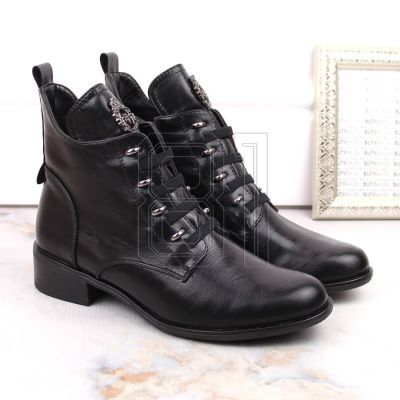 13. Insulated flat-heeled ankle boots Jezzi W JEZ412A, black