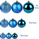 3. DECORATIVE PLASTIC BAUBLE SAFE 46 PCS BLUE MICA