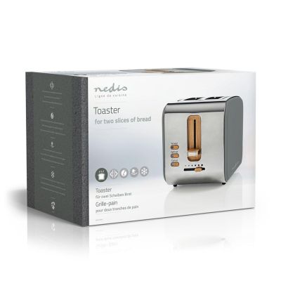 6. Nedis KABT510EGY Toaster Gray