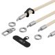 3. Tech-Protect C10S Crossbody Phone Lanyard (114 cm) + Wrist Strap (31 cm) - Beige Titanium