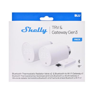 10. Shelly TRV Intelligent WiFi/BT Thermostatic Head, 2 pieces