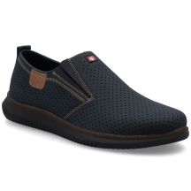 Men's navy blue slip-on shoes Rieker 10452-14