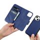 14. iCarer Wallet Case 2in1 Cover iPhone 14 Plus Anti-RFID Leather Flip Case Blue (WMI14220727-BU)