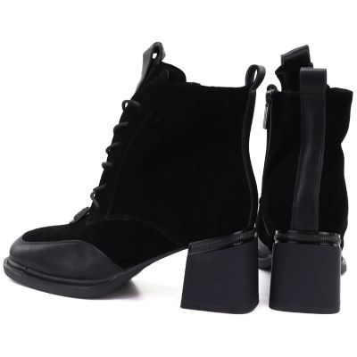 5. Women’s black suede leather ankle boots Artiker 59C0116